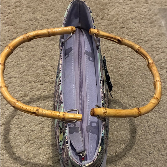 Kate Spade Multicolor Paisley Handbag with Bamboo Handles - Picture 6 of 11